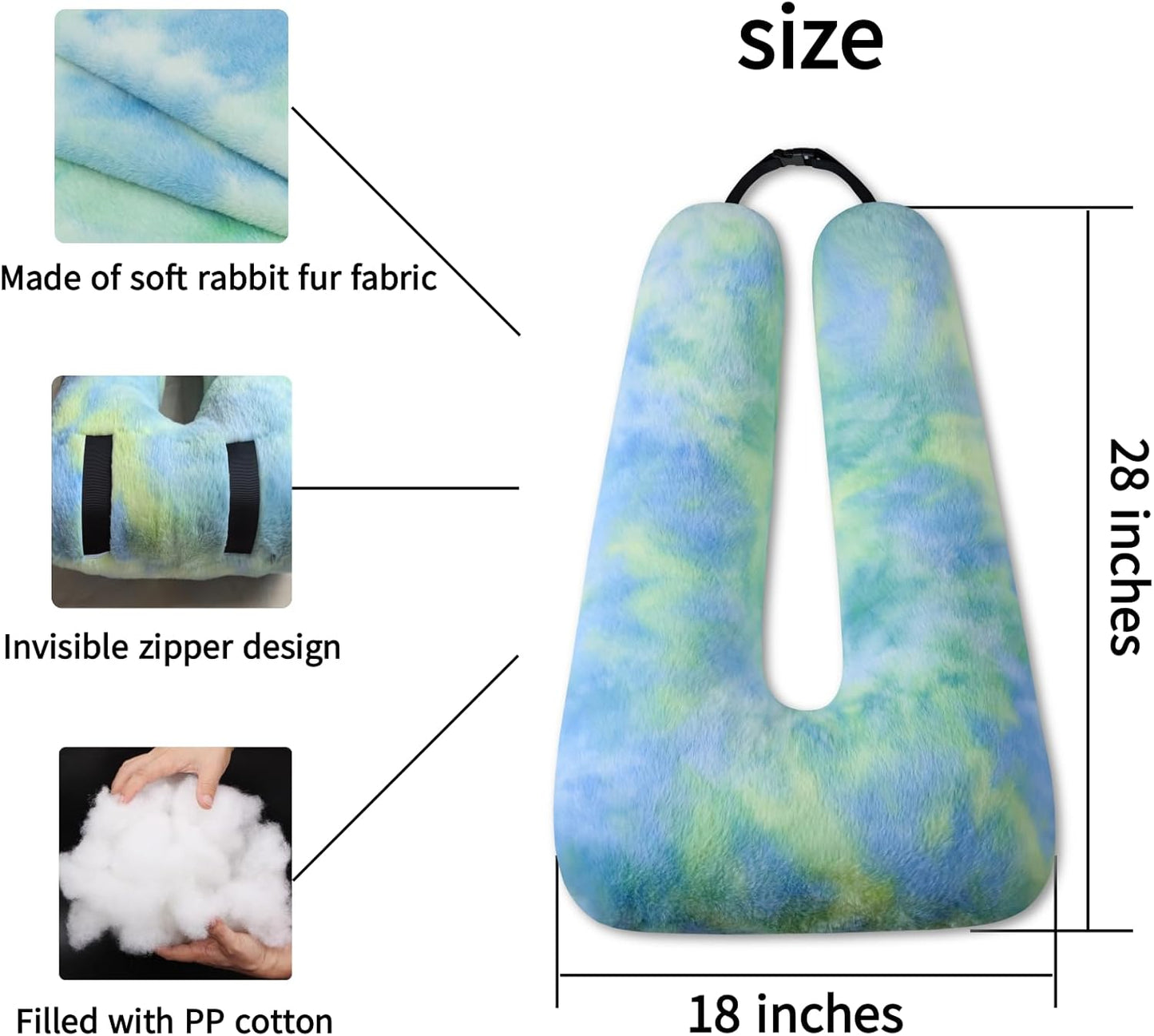 Travel Pillow Car Pillow Kid Car Sleeping The Sleeping Aid for Adults and Kids on Road Trips Kids Travel Pillow Colorful Green