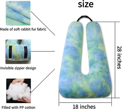 Travel Pillow Car Pillow Kid Car Sleeping The Sleeping Aid for Adults and Kids on Road Trips Kids Travel Pillow Colorful Green