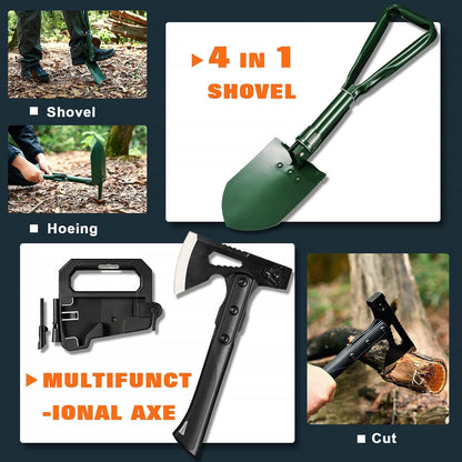 Professional Survival Gear Set - First Aid Kit and Large Camping Backpack, Camping Equipment for Adventure Outdoor Hiking Adventurers