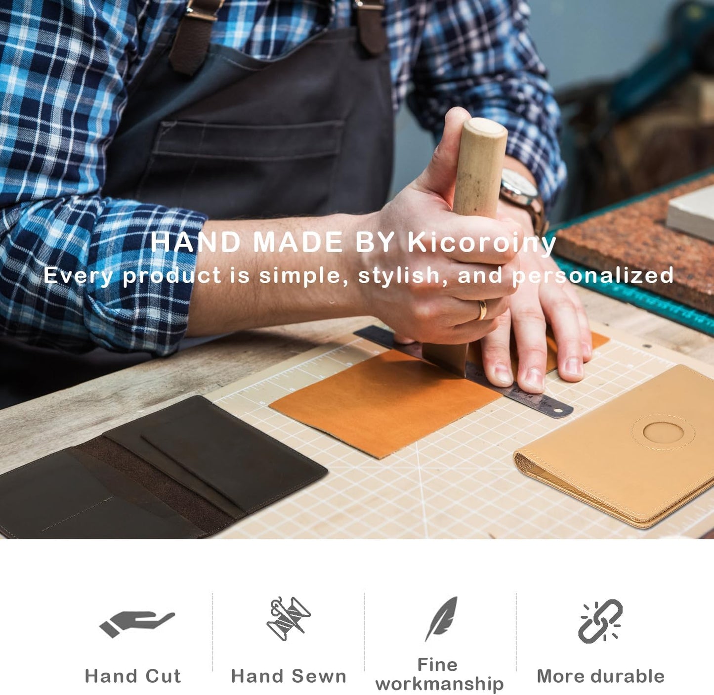 Real Leather Passport Holder for Men and Women, Handmade Wallet Cover Case, Travel Must-Haves Essentials Accessories, Birthday Gifts (Crazy Horse, Coffee)