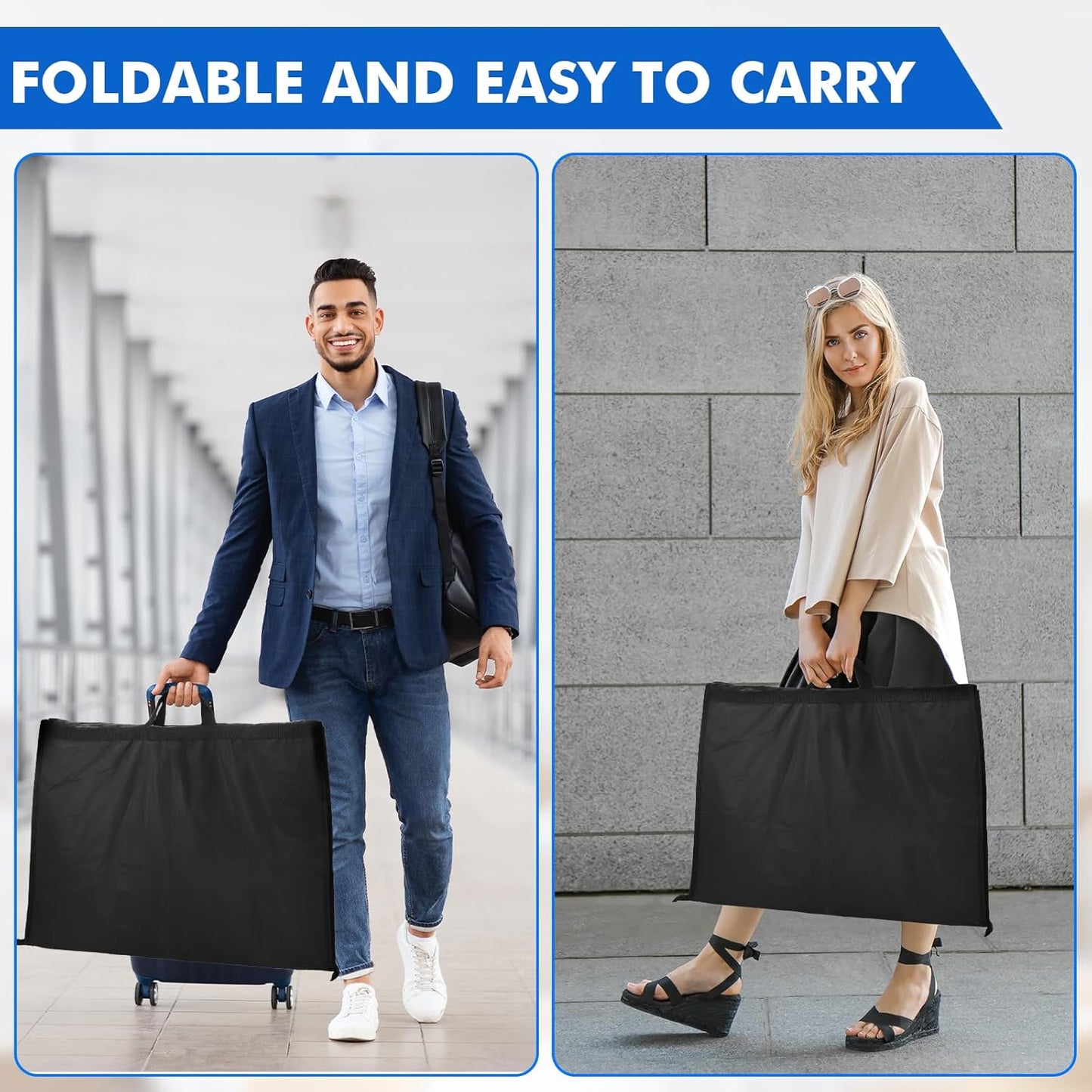 70" Long Garment Bags for Travel Dress, 2 Pack Dress Bags for Gowns, Garment Bag for Long Dress, Closet Wardrobe Bags for Gowns Tuxedos, Black