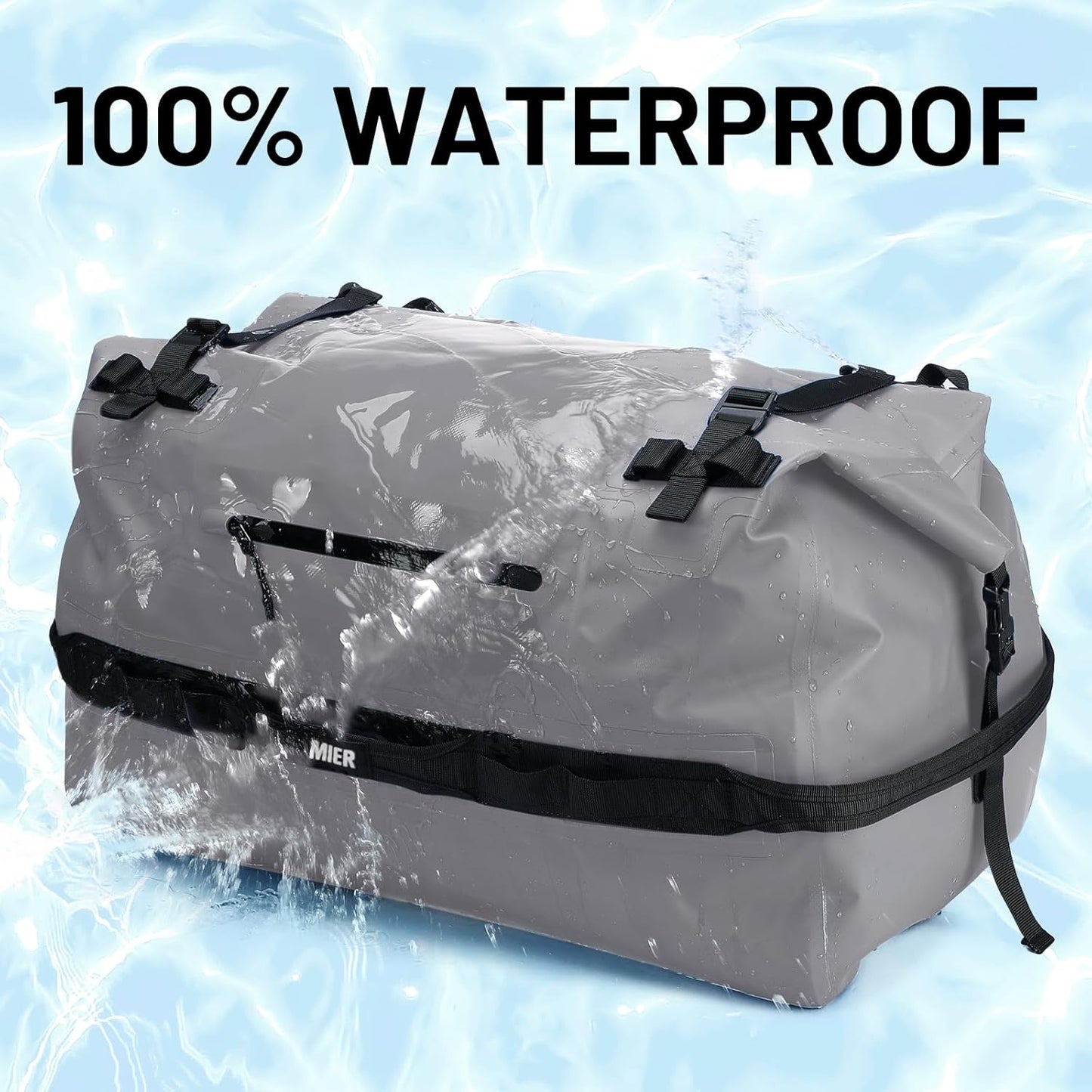 MIER Large Waterproof Duffel Bag Rolltop Dry Backpack Duffle Bags for Kayaking, Rafting, Boating, Swimming, Camping, Travel, Gym, Beach, 60L/80L