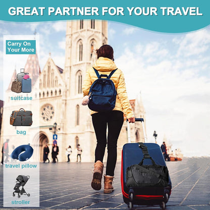 4Pack Luggage Straps Add Bag Luggage Straps to Connect Two Suitcases, Adjustable Luggage Belt Connector for Carry On, Travel Attachment Accessories to Hold Suitcases Together, Blue