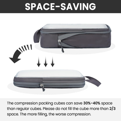 BAGAIL 6 Set Ultralight Compression Packing Cubes Packing Organizer for Travel Accessories Luggage Suitcase Backpack