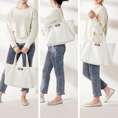 AW BRIDAL Monogram Canvas Tote Bag for Chrismas, Bridal Shower, Retirement, Birthday Gifts for Women Mom Wife Sister Friends