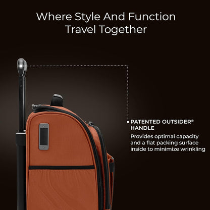 Briggs & Riley Cabin Spinner - Carry On Luggage for Travel, Suitcases with Wheels, Softside Rolling Bag for Men & Women, Fits Under Plane Seat, Telescoping Handle - ZDX Collection, Canyon