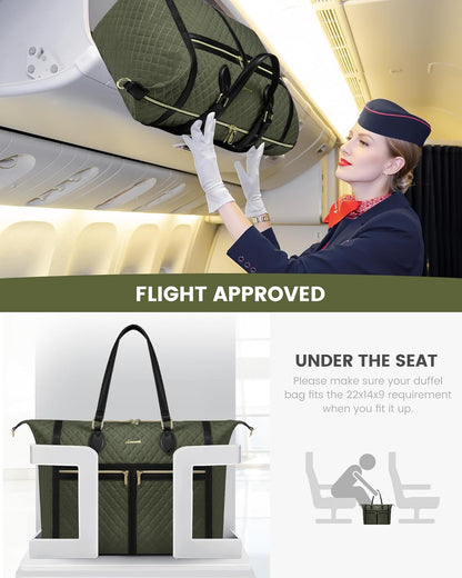 LOVEVOOK 4-in-1 Travel Weekender - Duffle, Carry On, Overnight & Toiletry Bag with Wet Pocket