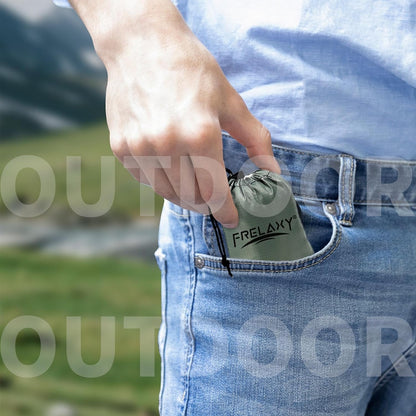 Frelaxy Pocket Picnic Blanket, Waterproof Sandproof Beach Mat, Compact Camping Tarp for Festivals, Hiking, Travel, Outdoor Recreation (Grey, 28'' x 47'')