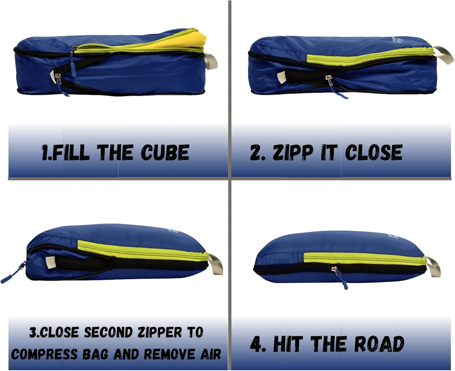 6 Set/3 Set Ultralight Compression Packing Cubes, Suitcase and Backpack Travel Organizer Bags