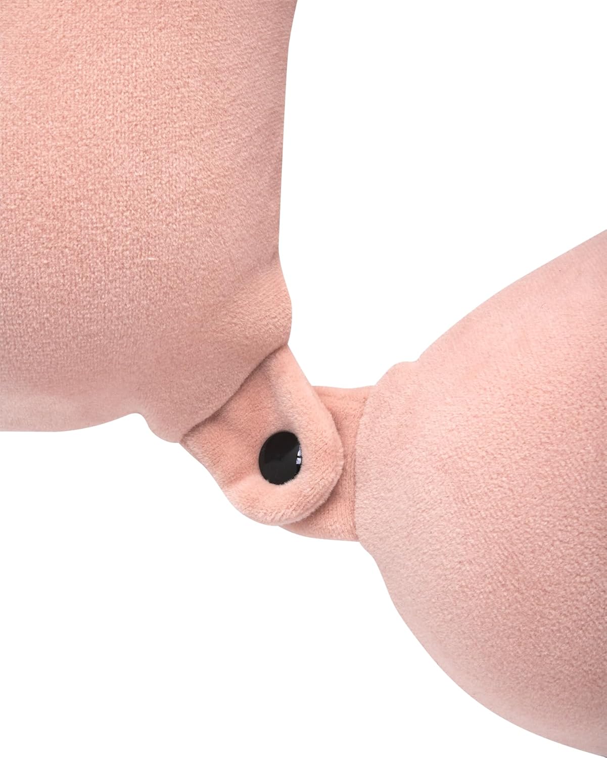 Brookstone Travel Neck Pillow - Lightweight Fleece Casing U-Shaped Stuffable Memory Foam Travel Pillow for Sleeping and Neck Support, Soft Pink