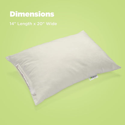 Bean Products 14" x 20" Japanese Bed Pillow for Sleeping – Organic Millet Fill with Organic Cotton Fabric, Soft Head Pillow – Eco-Friendly, Breathable, and Durable Sleep Aid, Made in The USA