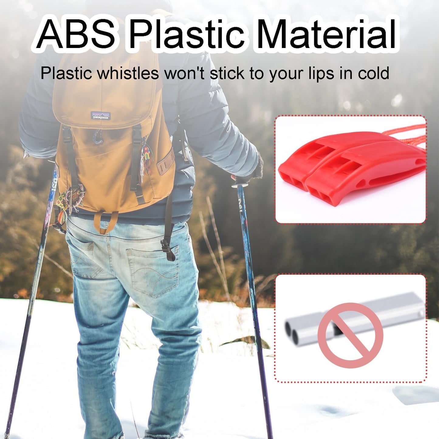 4 Pack Emergency Whistles, Loud Shrill Safety Whistle with Reflective Lanyard for Outdoor Climbing Hiking Camping Fishing Boat Kayak Life Vest Jacket Boating Water Survival Rescue Signaling (Orange)