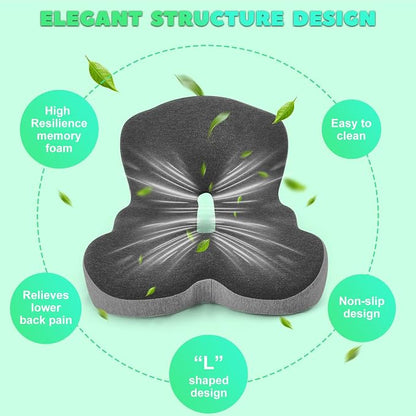 Buttocks Cushion for Office Chair Memory Foam Seat Pad for Butt Support - Image 5