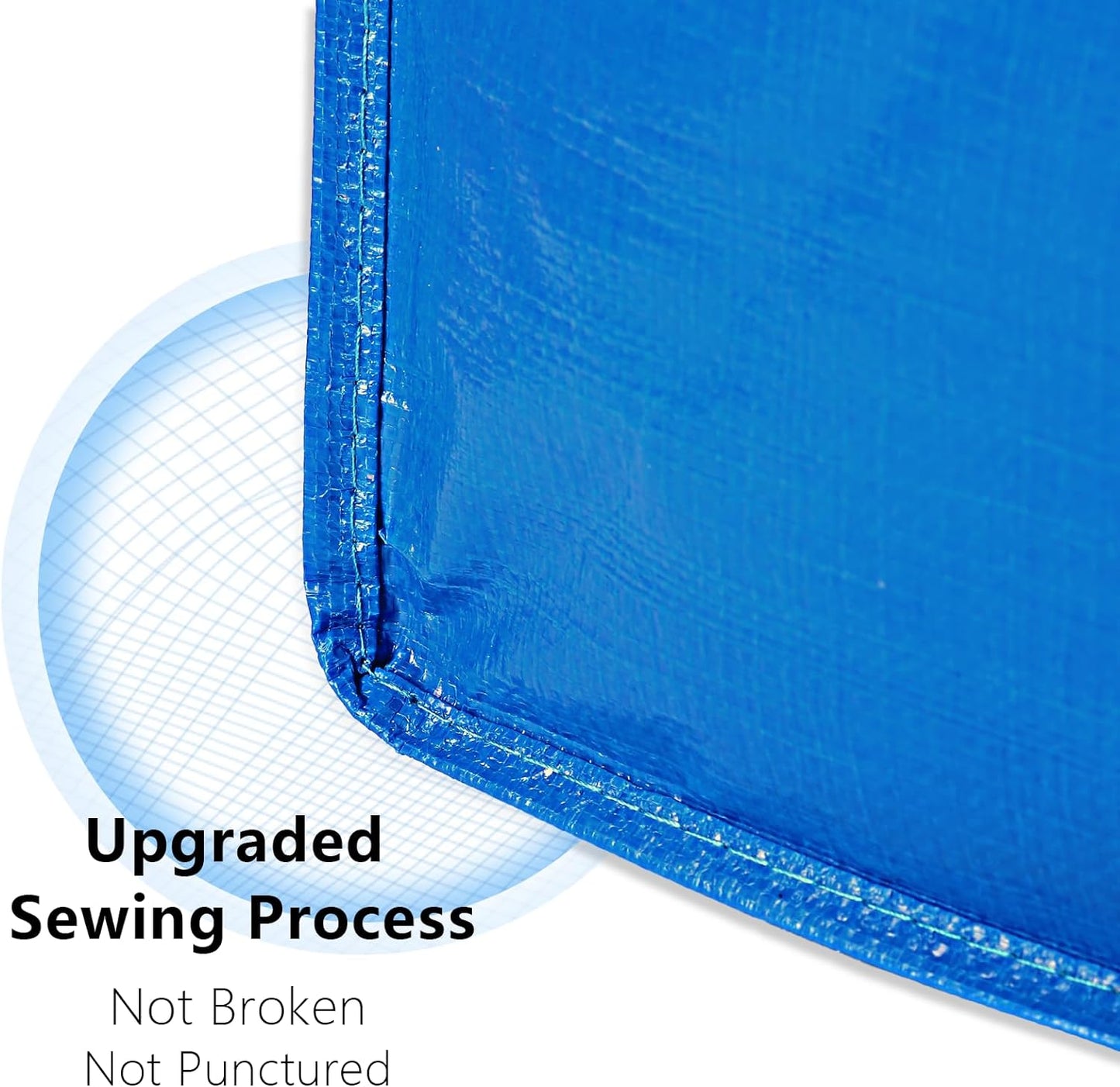 2 Pack Heavy Duty Extra Large Moving Bags Storage Tote - Strong Handles& Backpack Straps - Space Saving Storage Bags Alternative to Moving Boxes and Bins,Compatible with Ikea Frakta Cart, Blue