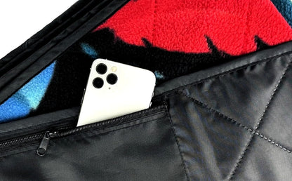 DOWN UNDER OUTDOORS Large Waterproof Windproof Extra Thick 350 GSM Quilted Fleece, or Sherpa Stadium Blanket