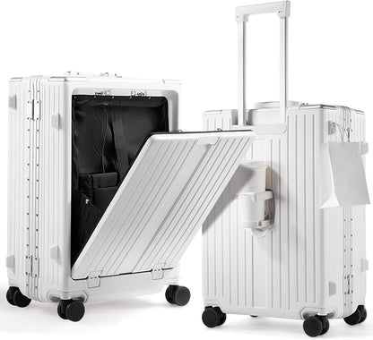 UrbanExplorer 20 Inch Carry On Luggage TSA Approved, Aluminum Frame Zipperless by UrbanExplorer