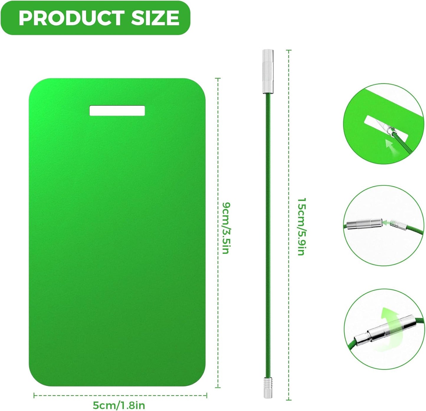 Personalized Luggage Tags, Custom Luggage Tags 4 Pack TSA Approved Double Sided Laser Engraving, Metal Luggage Tag for Suitcases with Stainless Loops, Name Tag for Bags, Backpacks (Green)