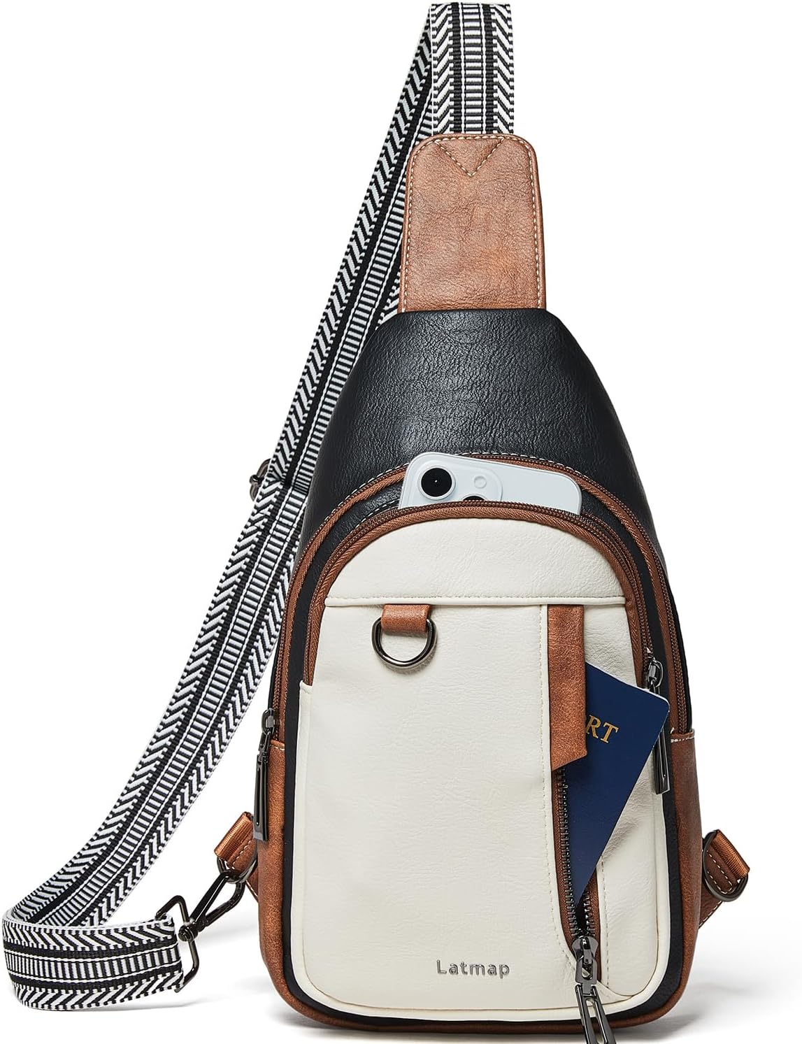 7L Sling Bag for Women Men Leather Small Sling Backpack Daypack Anti Theft Fanny Pack Crossbody Purse Travel