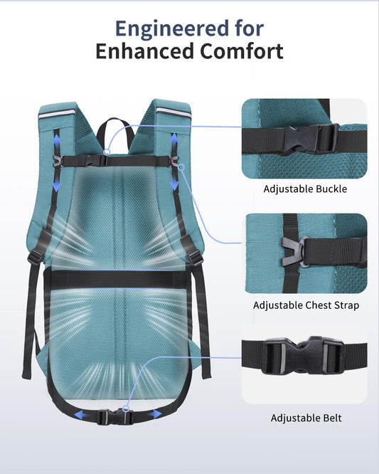 ECOHUB Hiking Backpack 30L Travel Backpack Lightweight Casual Daypack Water Resistant Camping Bag Outdoor Sports Back pack for Men Women