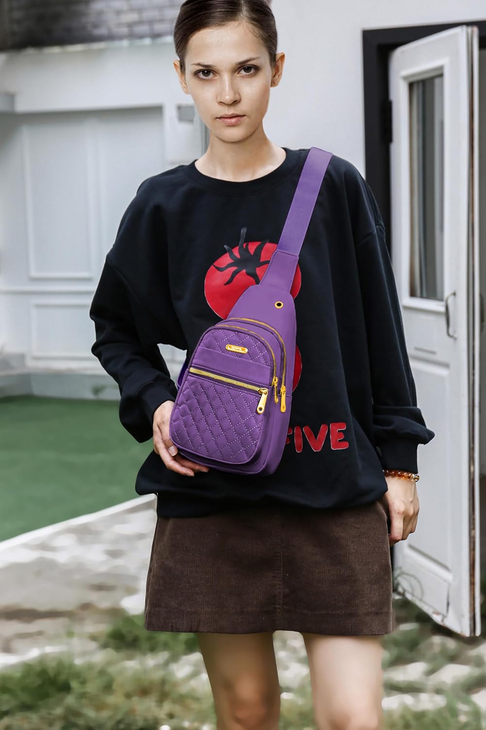 Small Sling Bag For Women Men Casual Crossbody Sling Backpack