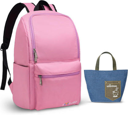 OMOUBOI Casual Daypacks Superbreak Backpack 14 inch Laptop Backpack for Women & Men Fits Tourism Business (Pink)