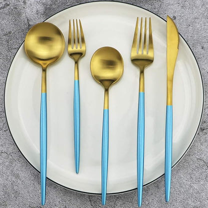 Gugrida 20-Piece 18/10 Stainless Steel Flatware Silverware, Luxury Dinnerware - Image 3