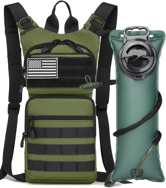 ATBP Insulated Water Hydration Pack Bag with 3L TPU Bladder Tactical Molle Hydration Backpack for Hiking Cycling Running