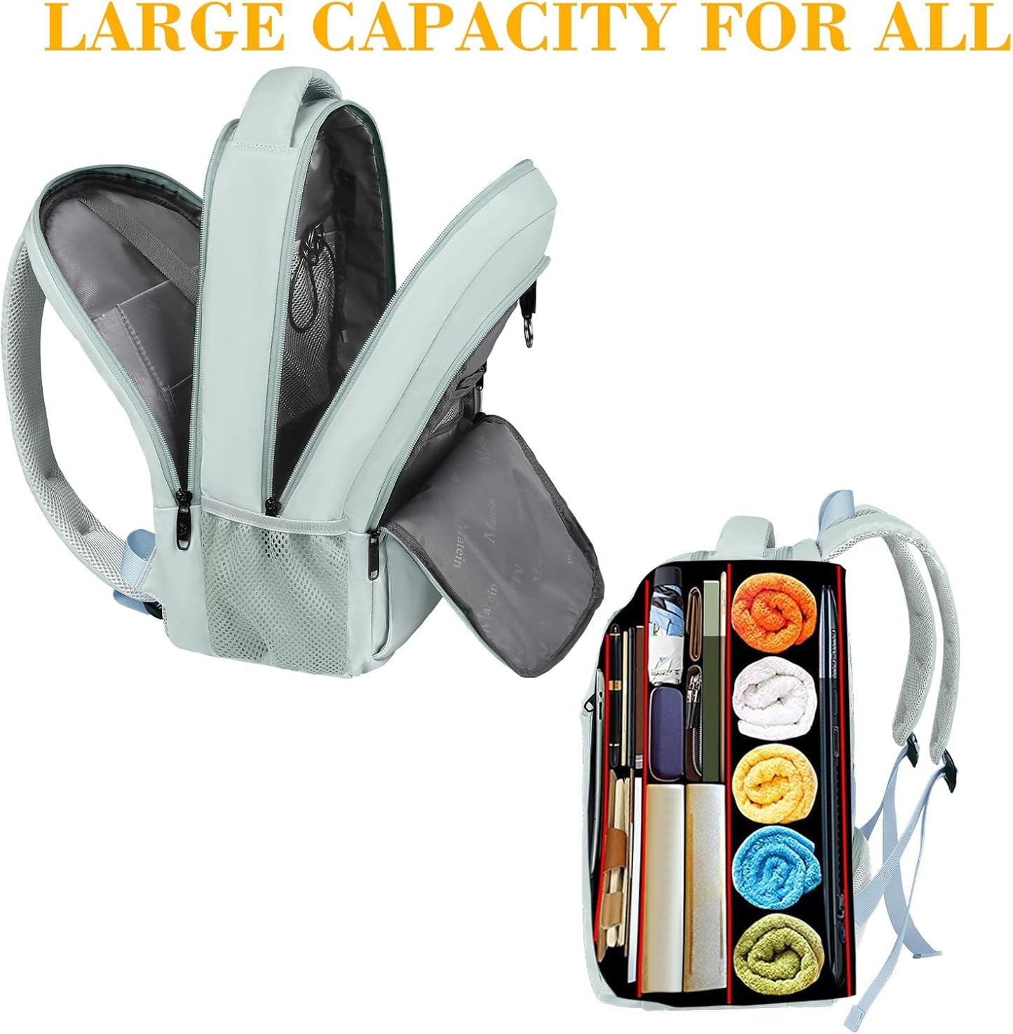 MATEIN Travel Laptop Backpack, Lightweight Anti Theft School Bookbag for Girls Boys and Students with USB Charging Port, Water Resistant 15.6 Inch Computer Bag Sturdy College Daypack Gift for Women