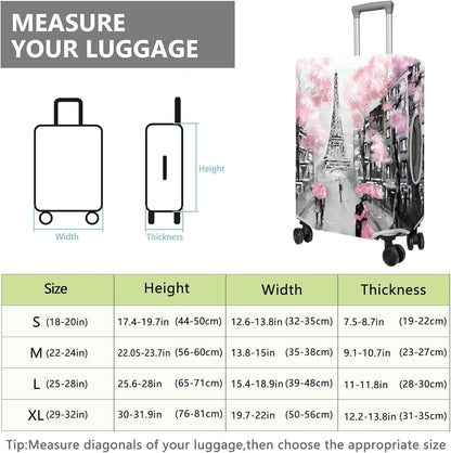 Travel Luggage Cover Suitcase Protector Fits 18-32 Inch Wheel Covers PatternedTravel Related Items Flower Luggage Protector Elastic L