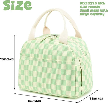 Bluboon Lunch Box for Women men Insulated Cute Corduroy Lunch bag, Reusable - Image 2