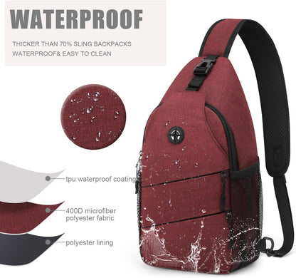 Crossbody Bags for Women Men Trendy Sling Bag Bakpack Casual Chest Bag with Convertible Shoulder Strap