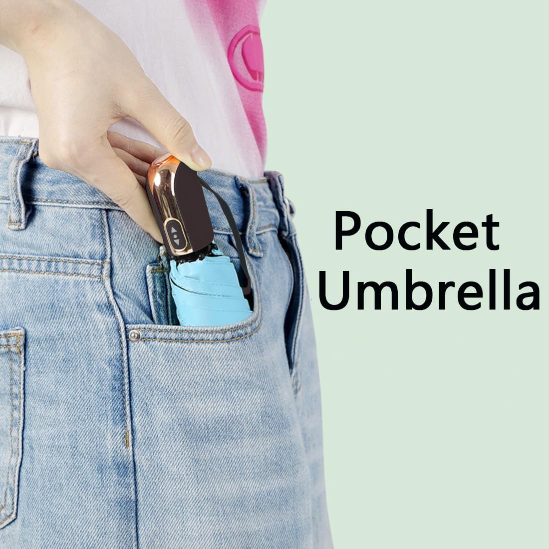 Goothdurs Mini Travel Compact Automatic Umbrella Small Lightweight Folding Rain Windproof Auto Open/Close Purse Umbrellas for Women Men