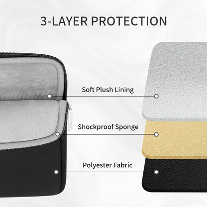 RAINYEAR Laptop Sleeve Case with Front Pocket, 13.3 Inch Protective Portable Case Briefcase Laptop Bag Cover Compatible with MacBook Air/Pro 13-13.3 inch, MacBook Pro/Max 14 inch, Black