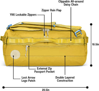 Baboon to the Moon Go-Bag Small 40L – Detachable Straps, Small Duffle Bag for Travel, Gym Bag for Women, Mens Travel Bag, Duffel Bags for Traveling, Travel Duffel Bags for Women (Amber)