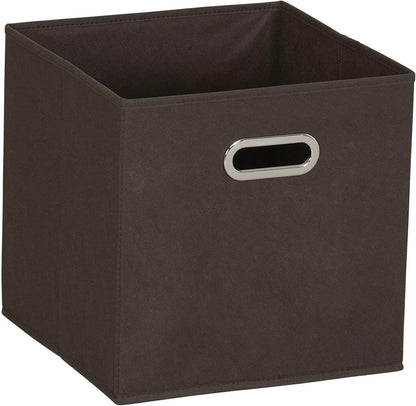 Household Essentials, Brown 6 Pack Fabric Storage Bins with Handle