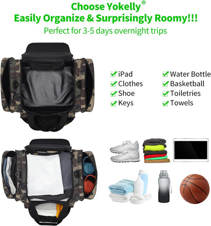 20 inch Sports Duffel Bag - for Travel Gym - Camo
