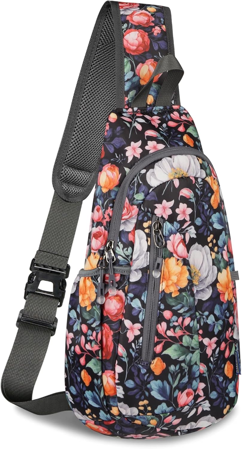 TITECOUGO Small Sling Bag, Lightweight Crossbody Backpack for Men Women, Shoulder Bag for Sports and Outdoor