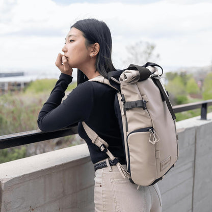 WANDRD All New PRVKE 15L V4 Camera Backpack: Built-In Camera Cube Travel Backpack with Quick Side Access, Rolltop Expansion, Clamshell Opening, Magnetic Tote Handles