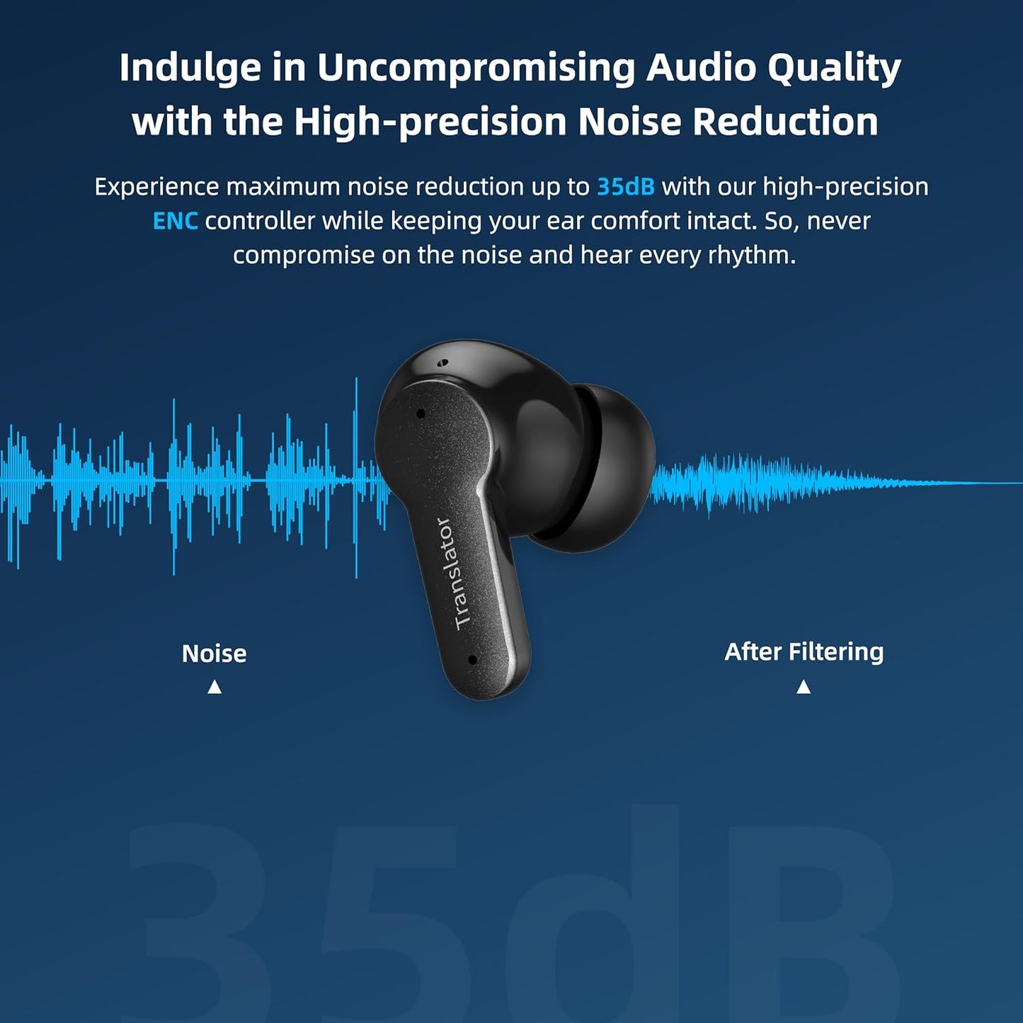 AI Translation Earbuds 3-in-1 Language Translatior Device 144 Languages & Accents Online Translation Real Time Long Battery Life, Suitable for Travel Business Black M3 Online Translation