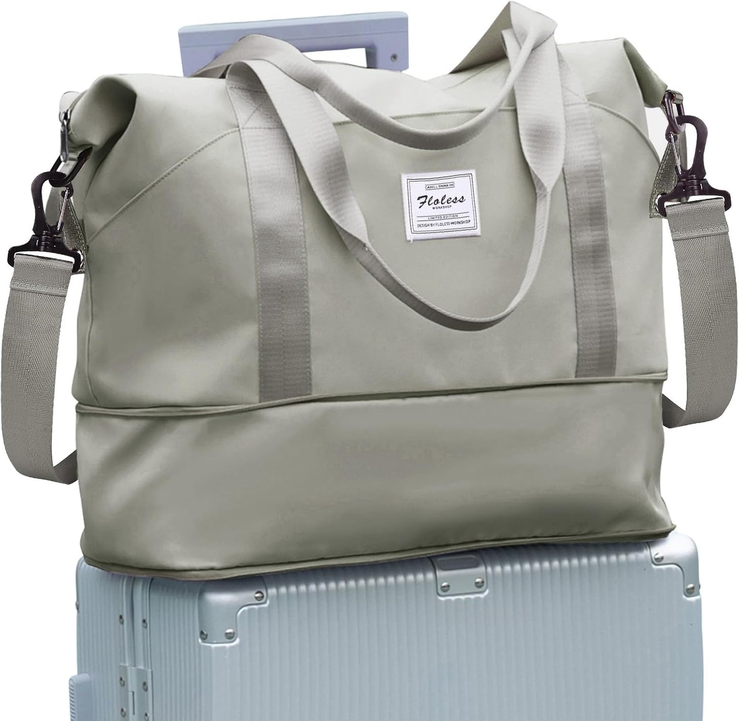 Travel Duffel Bag, Sports Tote Gym Bag, Shoulder Weekender Overnight Bag for Women