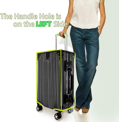 3 Pcs Thicken Clear Luggage Cover Protector, 20" 24" 28" Clear Luggage Covers for Suitcase Waterproof Dustproof Anti-scratch Travel Suitcase Covers Case for Wheeled Luggage