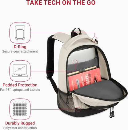 SwissGear 1186 Bungee Backpack, Black/Gold, 17-Inch