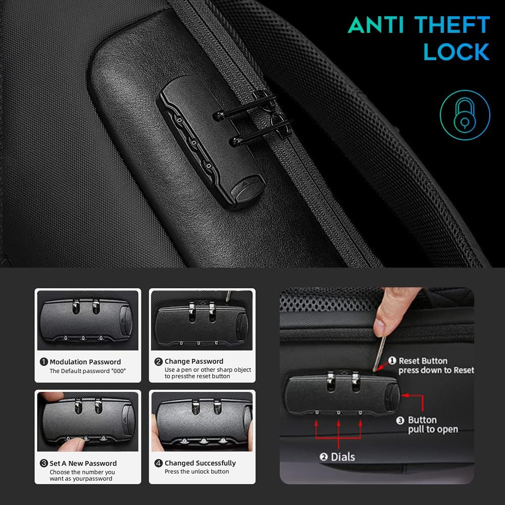 BANGE Anti Theft Backpack,Smart Work Backpack with USB Charging Port, Business Laptop Fit for 15.6 INCH Laptop…