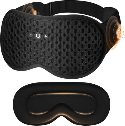 Adjustable 3D Contoured Sleep Mask with Bluetooth Headphones, Eye Masks for Sleeping, Wireless Sleeping Headphones for Men, Women, Cool Gadget Gift