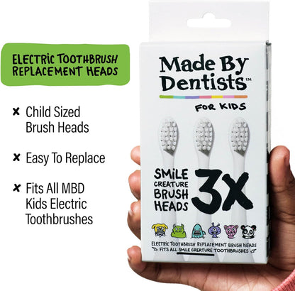 Kids Electric Toothbrush - Rechargeable Vibrating Toothbrush with Timer, Includes 6 Replacement Heads, Gently Cleans Teeth, for Girls and Boys, Kids & Toddlers Age 2+, Monster