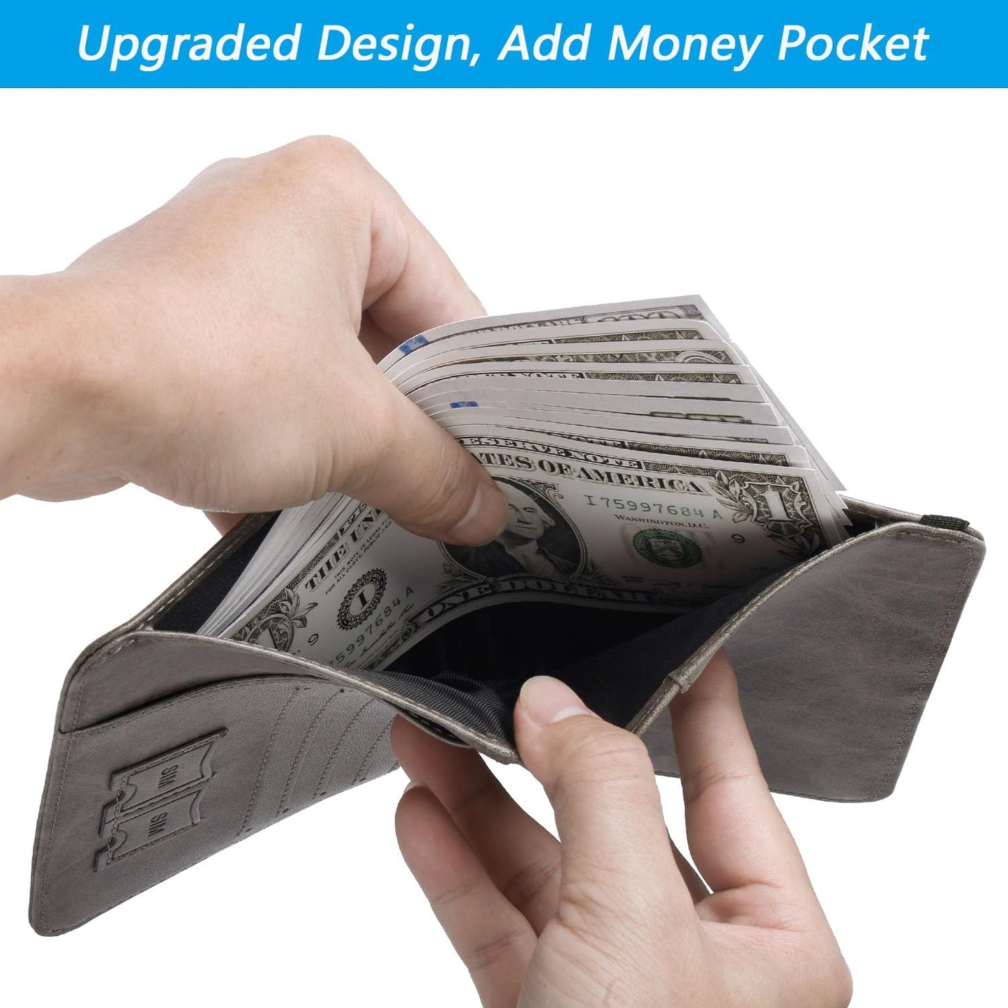 Airtag Passport Holder Cover Wallet Travel Essentials RFID Blocking Leather Card Case International Must Haves Travel Accessories for Women Men(119#Grey)