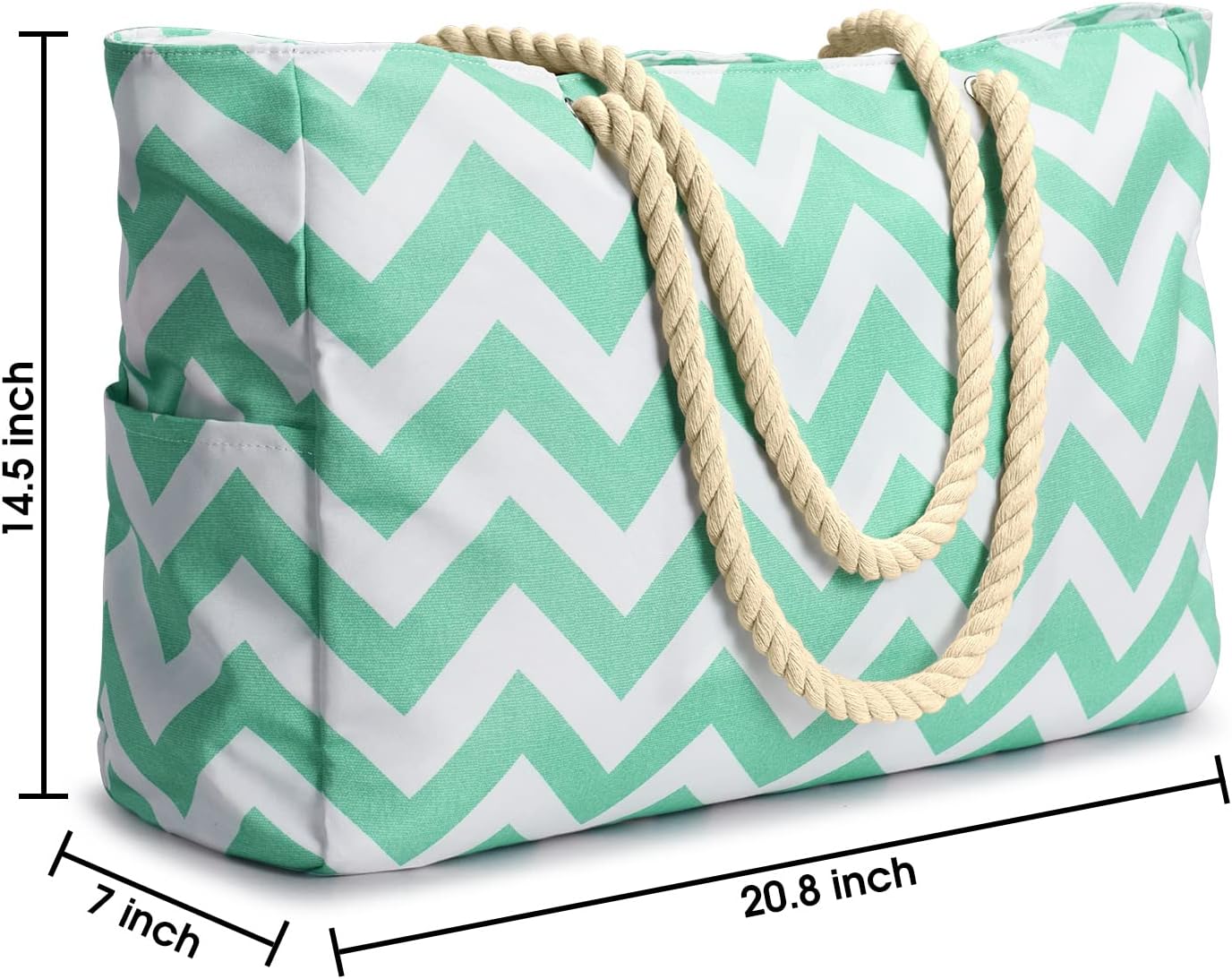 Becokan Beach Bags for Women Large Waterproof Beach Tote Bag Zipper Beach Bags Waterproof Sandproof Swim Pool Bag Large Tote