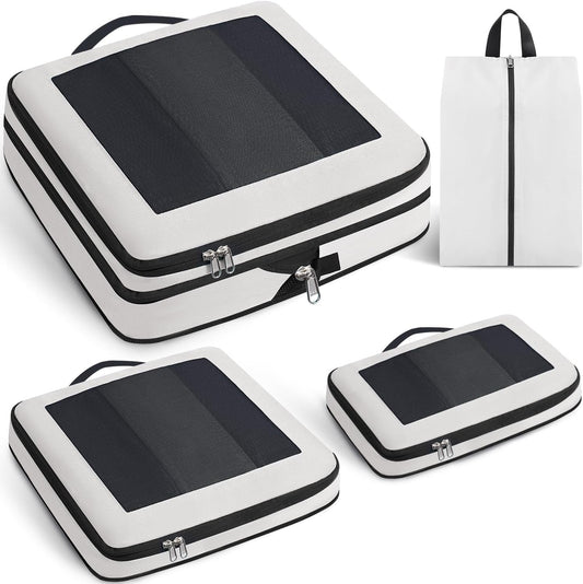 8 Set/6 Set/4 Set Compression Packing Cubes for Travel, Lightweight Vacation Travel Essentials, Travel Accessories for Suitcase Organizer Bags Set, Durable Luggage Organizer