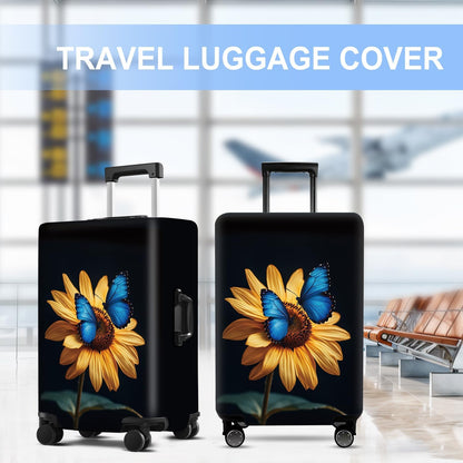 Luggage Cover Washable Suitcase Protector Anti-scratch Suitcase cover Fits 20-34 Inch Luggage (Sunflower, L(28-30inch suitcase))