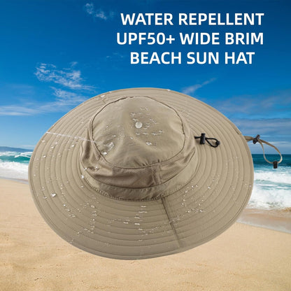 Home Prefer UPF50+ Mens Sun Hat Wide Brim Fishing Hat Foldable Large Brim UV Protection Sun Hat for Men Women Beach Gardening